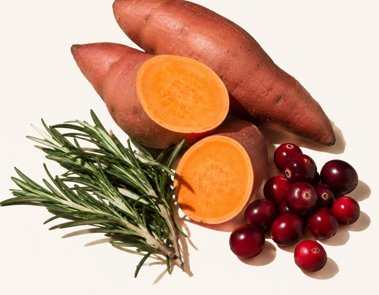 Roasted Sweet Potatoes with Cranberries and Rosemary