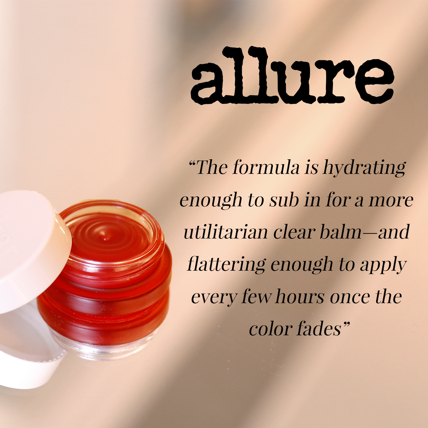 allure, ruby, tint, lip restoration, butter, balm