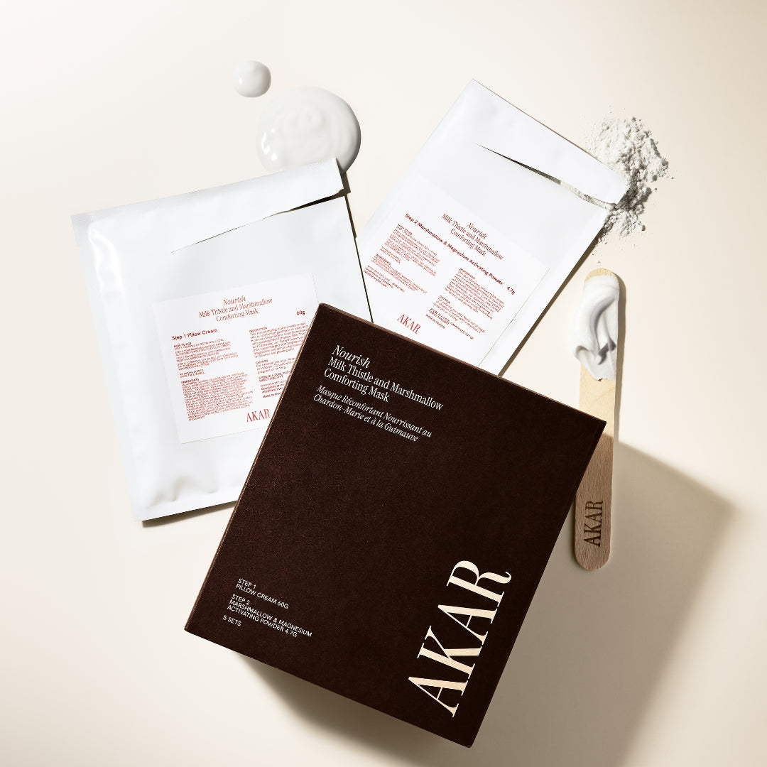 アシュラン Foamy Wash & Mellow Mask Nourish Milk Thistle and Marshmallow Comforting Mask – AKAR