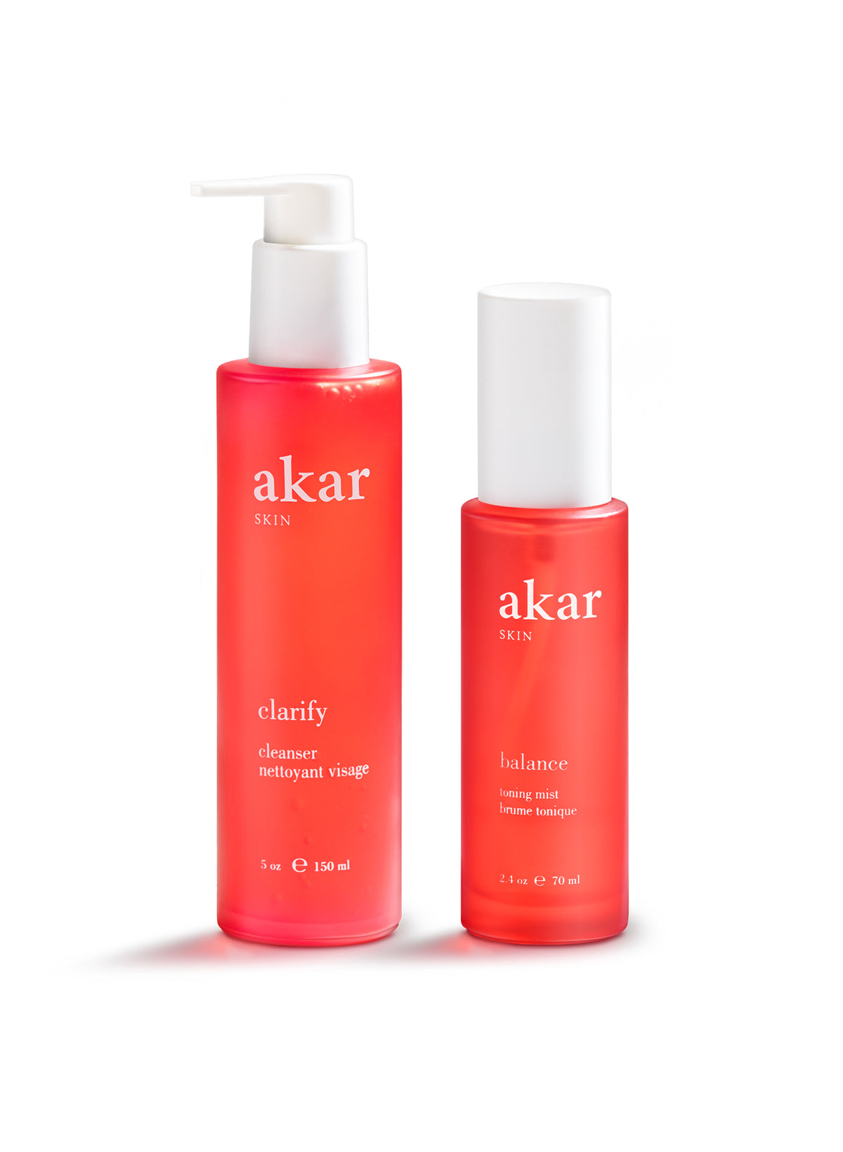 Akar Skin, Balance Toner, Clarify Cleanser, Valentines, oily, acne, combination skin, acne-prone, maskne, bundle, discount, set, clean beauty